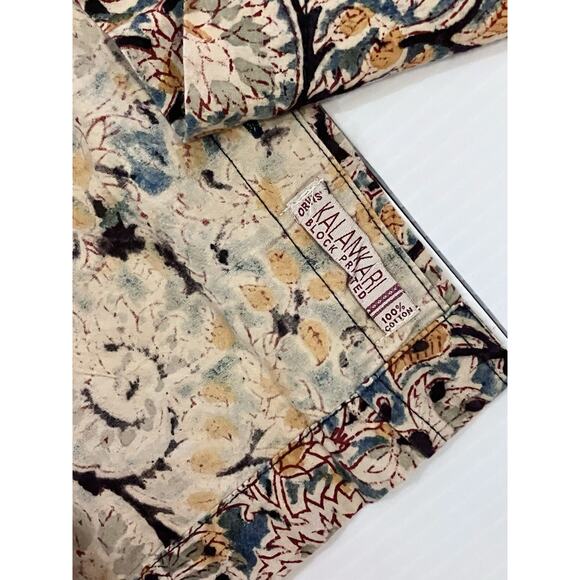 Orvis Shirt Mens L Kalamkari Block Printed Button Up Cotton Floral Paisley (2) - Picture 7 of 7